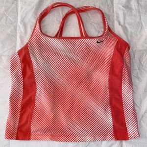 Nike Built-In Bra Crop Criss Cross Tank Top